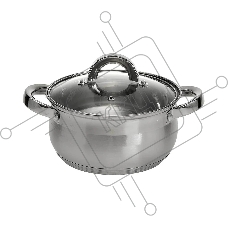 Кастрюля WEBBER BE-143/2 1,9 л, 16 см, нержавеющая сталь, с крышкой