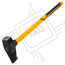 Колун-кувалда Denzel 4000 г, кованая, фибергласовая рукоятка c TPR покрытием, 880 мм