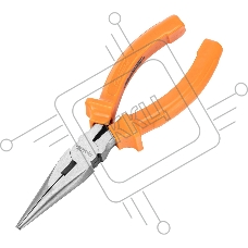 Длинногубцы Sparta Classic, 160 мм, прямые шлифованные, пластмассовые рукоятки