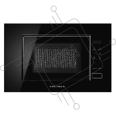 Встраиваемая микроволновая печь Kuppersberg HMW 620 B, объем 20 л, мощность 700 Вт, поворотный стол, High-Tech, 9 автоматических программ, гриль, сенсорное управление, черный