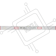 Уровень RGK U1150 пузырьковый 2глаз. магнит. серебристый/красный (752060)