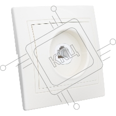 Розетка компьютерная RJ45 скрытой установки IP20,слоновая кость 