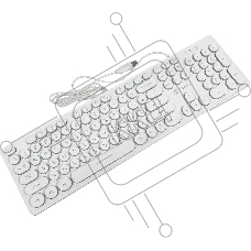 Клавиатура Oklick 420MRL [1091227] проводная, USB, белый