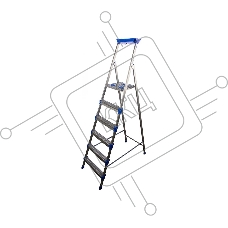 Стремянка НИКА СМ6, 6 широких ступеней