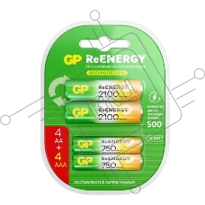 Аккумулятор GP 210AAHC АА+75AAAHC AAA NiMH 2000mAh (4шт)