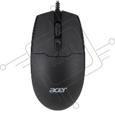 Мышь проводная Acer OMW126 черный, 1200 dpi, USB, кнопки - 3