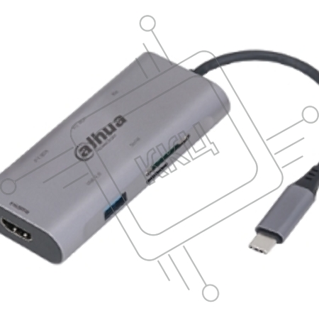 DAHUA  Док станция 7 in 1 USB 3.1 Type-C to USB 3.0 + HDMI + SD/TF + PD Docking Station