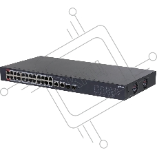 Коммутатор Dahua DH-CS4226-24ET-375 (L2) 24x100Мбит/с 2xКомбо (1000BASE-T/SFP) 2SFP 24PoE 375W управляемый
