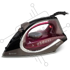 Утюг Vitek VT-8309 BK, черный/коричневый/бордовый