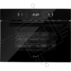 Духовой шкаф компактный с СВЧ встраиваемый Weissgauff OE 449 PDB Black Edition чёрный