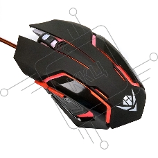 Мышь проводная Nakatomi MOG-20U черный, 2400 dpi, USB, кнопки - 6
