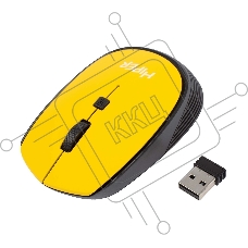 Мышь беспроводная HIPER HOMW-085 желтый, 1600 dpi, радиоканал, USB, кнопки - 4