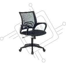 Кресло офисное Бюрократ CH-695N черный, эко.кожа, крестов. пластик