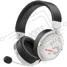 Наушники с микрофоном A4Tech Bloody MR590 Sports белый/черный 1.5м мониторные BT/Radio/3.5mm оголовье (MR590+ WIRED/SPORT WHITE)