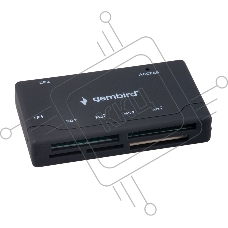 Кард-ридер Gembird FD2-MSD-4/черный/SD/TF/MicroSD/XD/MS/M2/CF/USB 2.0/пластик