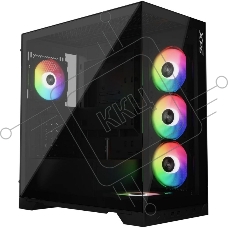 Компьютерный корпус XPG INVADER X BLACK (INVADERXMT-BKCWW) Mid-Tower Gaming ATX PC Case with Panoramic View, Tempered Glass Panels, and RGB Lighting Black