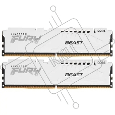 Оперативная память Kingston Fury Beast, DDR5, 64Gb (2x32 GB), 5600 MHz, CL36, DIMM, радиатор, белый