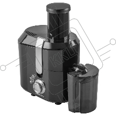 Соковыжималка центробежная Endever Sigma 77, черный/стальной, 1800 Вт, 15 000 об/мин, два уровня скорости