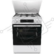 Плита комбинированная Gorenje GKS6C71WF белый, конфорок 4 газовых, духовка 71 л, 60 см x 85 см x 60 см