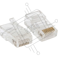 Коннектор RJ-45 TERACOM PRO неэкранированный 8P8C 30мкд Cat.5E универсальный (упак.10шт)