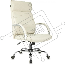 Кресло руководителя Бюрократ T-8010SL/IVORY слоновая кость, искусственная кожа, крестовина хром