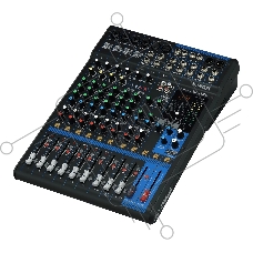 Пульт Yamaha [MG12XU] 12-канальный микшерный пульт: макс. 6 микрофонных / 12 линейных входов (4 моно + 4 стерео) / 2 групповые шины + 1 стереошина / 2 шины AUX, Микрофонные предусилители D-PRE, Фантомное питание +48 В, эффекты: SPX с 24 программами, Ин