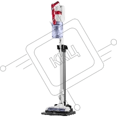 Пылесос вертикальный/ручной H-Clean HVC 102 SE белый/красный, питание от аккумулятора, 100 Вт, уборка сухая, пылесборник 0.65 л, работа от АКБ max 45 мин