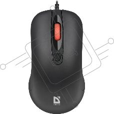 Мышь проводная Defender Omega MB-522 черный, 1600 dpi, USB, кнопки - 4