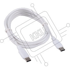 Кабель USB2.0 Cablexpert CC-USB2-CMCM-60-1.8M-W, Type-C/Type-C, 3A, 60Вт, PD/QC3.0, медь, 1.8м, белый, пакет