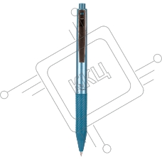 Ручка гелевая автоматическая Deli S18-BL синий, синие чернила, линия 0.5мм, резиновая манжета