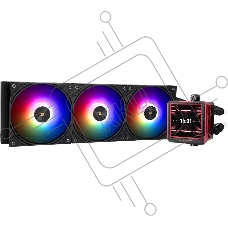 Водяное охлаждение для процессора Water Cooling System Thermalright Frozen Warframe 360 Ultra черный Argb (360мм, черный, ARGb/Fans: 3x120мм, 70.84CFM, 22.1dBA, 2000RPM/Pump height 60мм, 23dBA, 3000RPM, Rad thickness 27mm/S: 1200, 1700, 1851, 2011, 2066, 