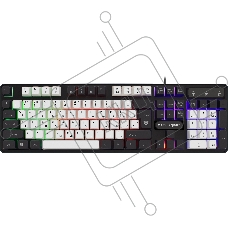 Клавиатура Defender Dark Knight R GK-077 (45078) проводная, USB, чёрный/белый