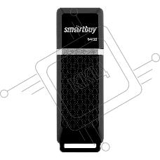 Флешка USB R/W 64GB SmartBuy Quartz USB 2.0, черный, SB64GBQZ-K