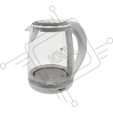 Чайник электрический Atlanta, ATH-2471 бел, стекло Стекло, 2л, 2200Вт, белый, температурная иллюминация, защита от перегрева без воды.