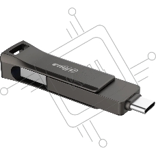 Флешка USB Dahua P629 (DHI-USB-P629-32-256Gb), 256Gb, USB 3.2 Type-A/USB Type-C, R/W 125/100, серый