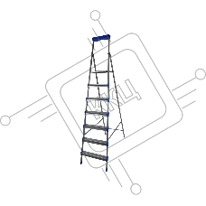 Стремянка НИКА СМ7, 7 широких ступеней