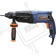 Перфоратор монтажный MAX-PRO MPRH800/26VP 800Вт, 0-1100 об/мин, 2,8 Дж, 3 режима, Д/Б/М-30/26/13, 3,4 кг, SDS-PLUS, антивибрационная ручка, резиновые вставки, рез