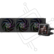 Система охлаждения PCCooler DT360 ARGB Display BK (300W, 360мм, LED temp., черный, ARGB/ Fans: 3x120мм, 83.83CFM, 3000RPM/ Pump height 62мм, 15dBA, 2600RPM, Rad thickness 27мм/ S: 1851, 1700, 1200, 115X, AM5, AM4)