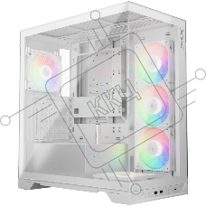 Компьютерный корпус XPG INVADER X WHITE (INVADERXMT-WHCWW) Mid-Tower Gaming ATX PC Case with Panoramic View, Tempered Glass Panels, and RGB Lighting Black