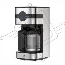 Кофеварка капельная BQ CM2002 стальной/черный, исп. кофе - молотый, 1.5 л, 900 Вт.