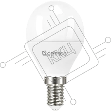 Лампочка светодиодная Defender P45-10W-865-E14 шар, 6500 К, холодный дневной, 1 шт.