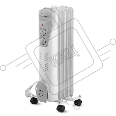 Масляный обогреватель Vitek VT-1707 W (5 секций) белый, 1000 Вт, 10 м2, термостат