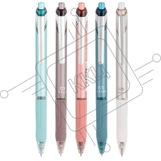 Ручка гелевая автоматическая Deli S88-A ассорти, черные чернила, линия 0.5мм, резиновая манжета