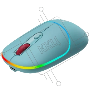 Мышь CANYON MW-22, 2 in 1 Wireless optical mouse with 4 buttons,Silent switch for right/left keys,DPI 800/1200/1600, 2 mode(BT/ 2.4GHz),  650mAh Li-poly battery,RGB backlight,Dark cyan, cable length 0.8m, 110*62*34.2mm, 0.085kg