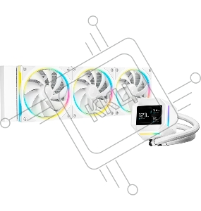 Система водяного охлаждения Deepcool LM360 WH ARGB Soc-AM5/AM4/1200/1700/1851 белый 4-pin 19-36dB Al LCD 250W 1729gr Ret (R-LM360-WHDMMC-1)