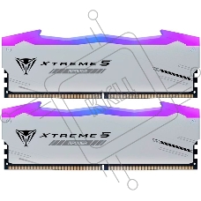 Оперативная память Patriot Viper Xtreme 5, DDR5, 32Gb (2x16Gb), 6400MHz, CL32, с радиаторами, RGB, серебристый