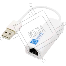Адаптеры USB Ethernet 5bites Кабель-адаптер 5bites UA2-45-02WH USB2.0 -> RJ45 10/100 Мбит/с, 10см