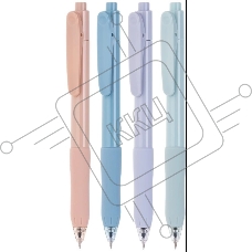 Ручка гелевая автоматическая Deli EG157-BL ассорти, d=0.5мм, синие чернила, резиновая манжета