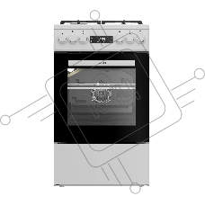 Плита комбинированная Hotpoint HSG5F2HB белый, конфорок 4 шт, духовка 60 л, 50 см x 85 см x 60 см