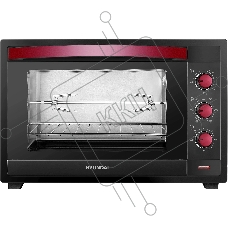 Мини-печь Hyundai MIO-HY102 50л. 2000Вт черный/красный